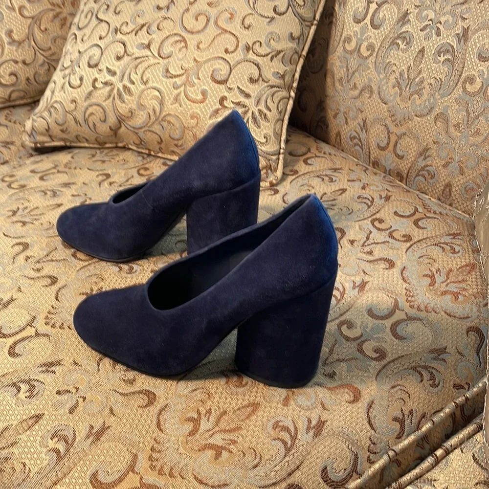 Tory Burch Shoes Blue Suede, Mod Stlye